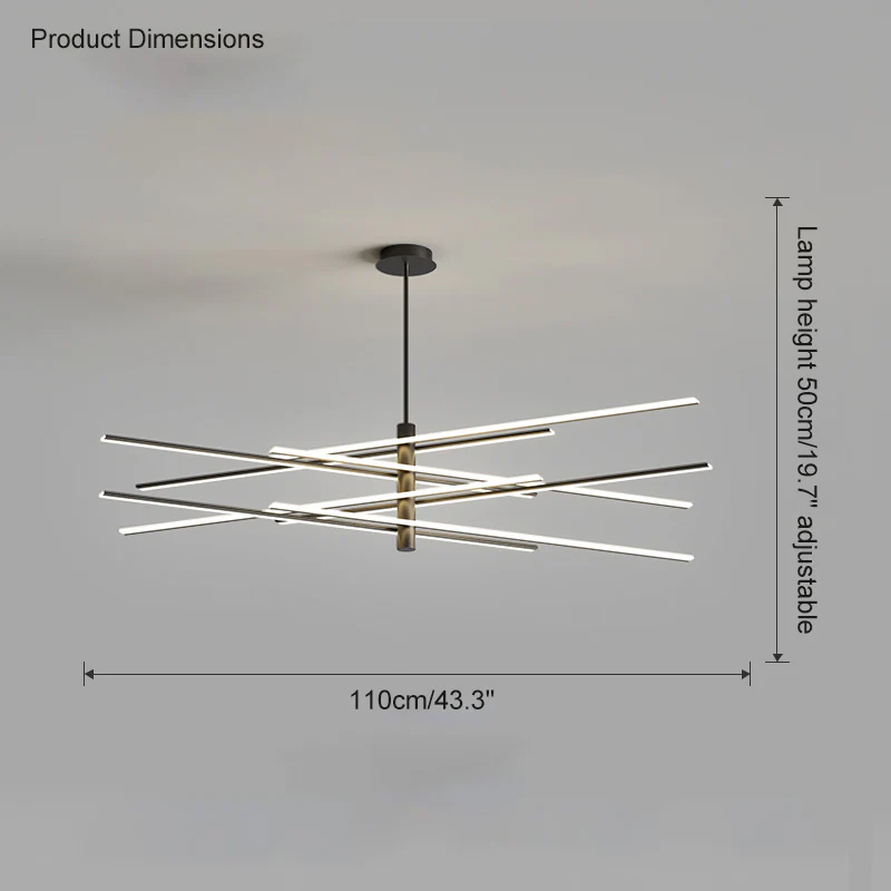WOMO Adjustable Linear Led Chandelier-WM2026 - Image 31
