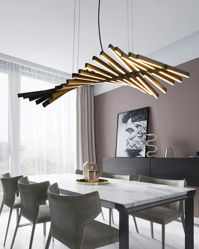 WOMO Adjustable Fish Bone Chandelier-WM2039 - Image 5