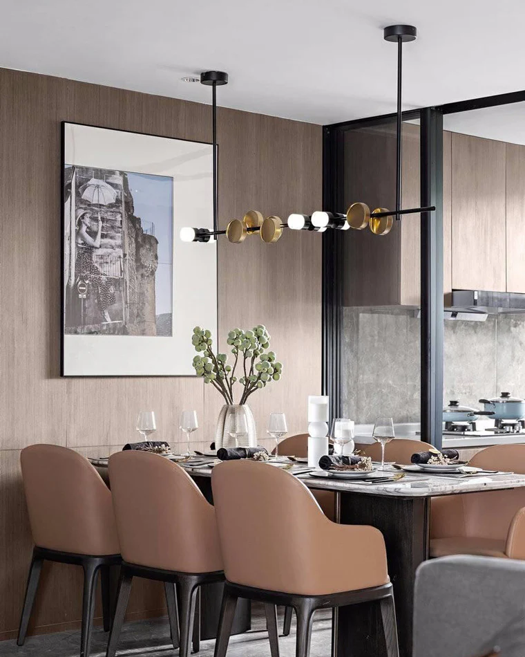 WOMO Sculptural Linear/Vertical Pendant Chandelier-WM2041 - Image 11