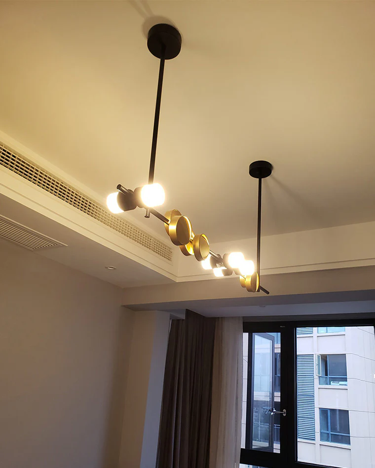 WOMO Sculptural Linear/Vertical Pendant Chandelier-WM2041 - Image 14