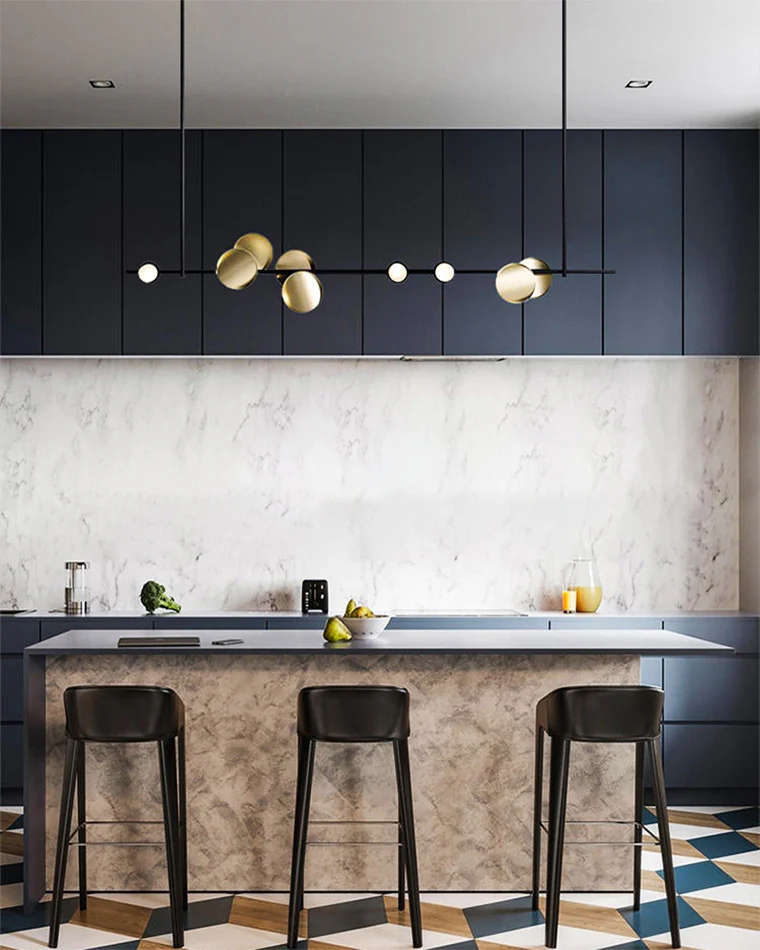 WOMO Sculptural Linear/Vertical Pendant Chandelier-WM2041 - Image 2
