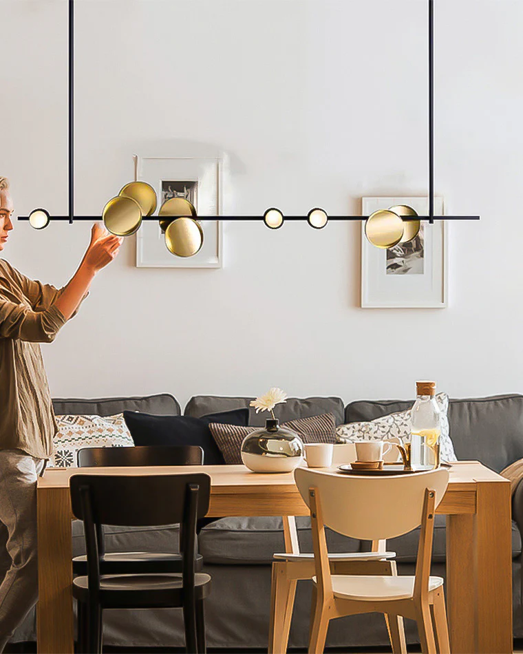WOMO Sculptural Linear/Vertical Pendant Chandelier-WM2041 - Image 3