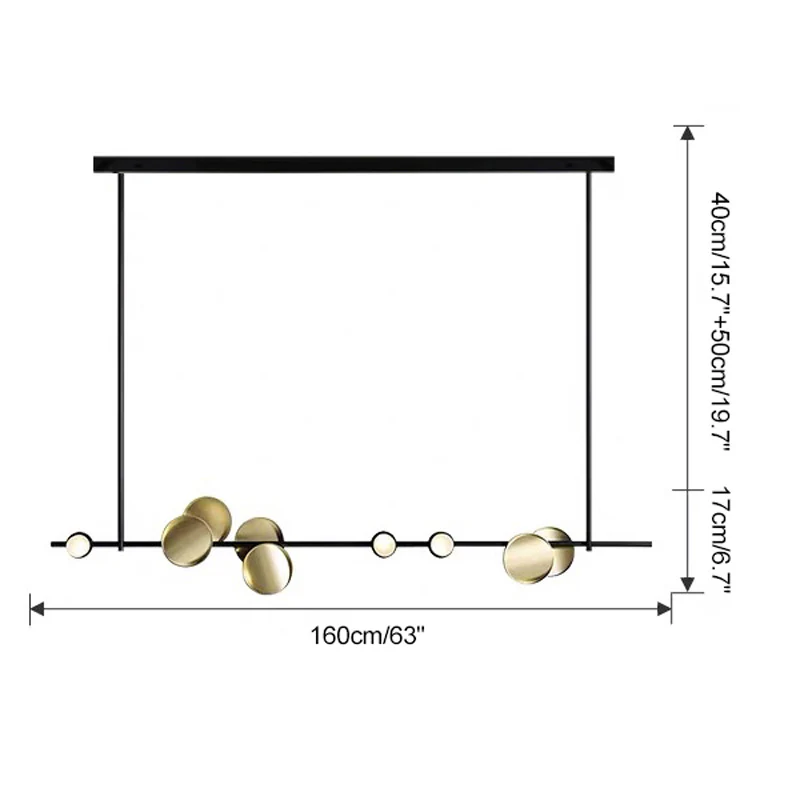 WOMO Sculptural Linear/Vertical Pendant Chandelier-WM2041 - Image 32