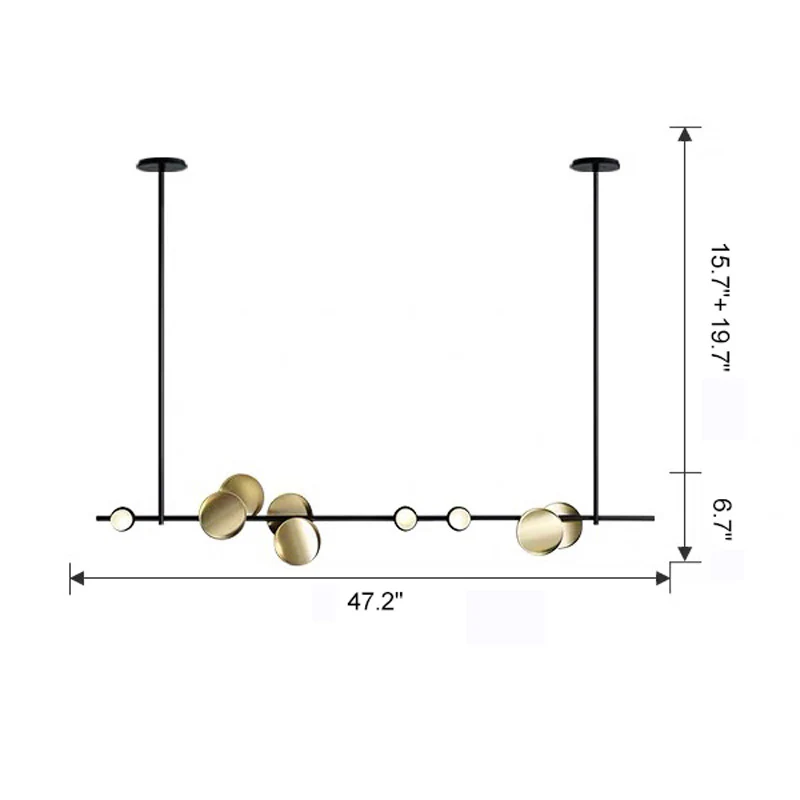 WOMO Sculptural Linear/Vertical Pendant Chandelier-WM2041 - Image 35