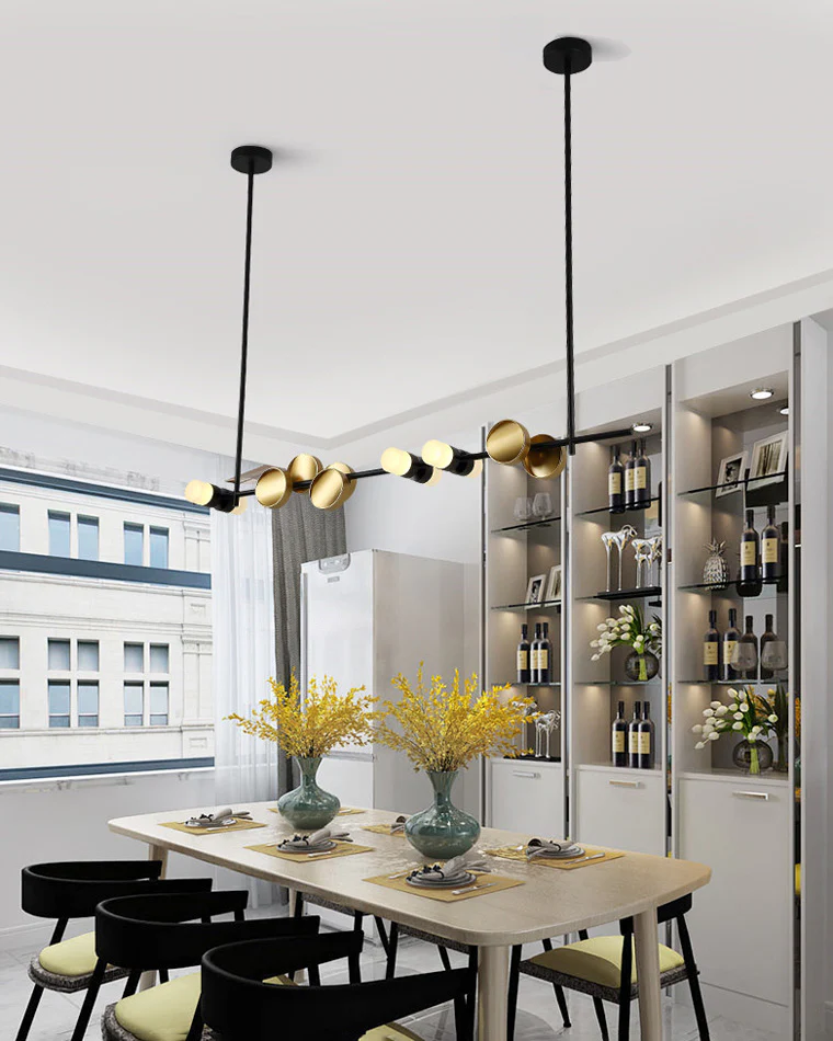 WOMO Sculptural Linear/Vertical Pendant Chandelier-WM2041 - Image 8