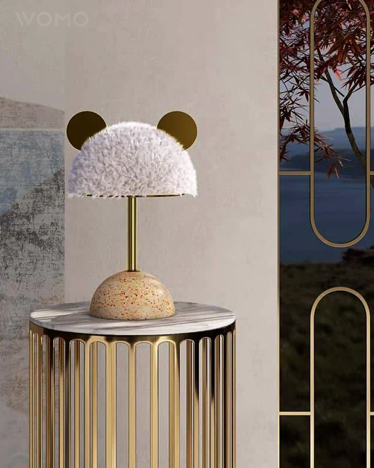 WOMO Cute Mickey/Minnie Terrazzo Table Lamp for Children-WM8017 - Image 3