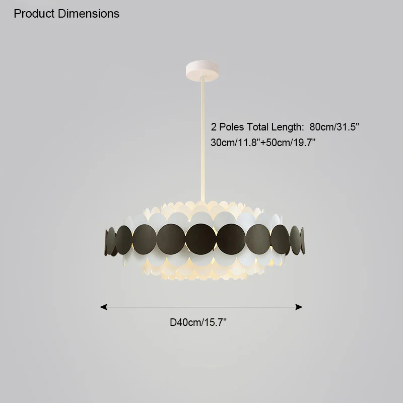 WOMO Scandi Scalloped Round Chandelier-WM2140 - Image 26