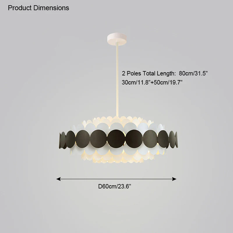WOMO Scandi Scalloped Round Chandelier-WM2140 - Image 28