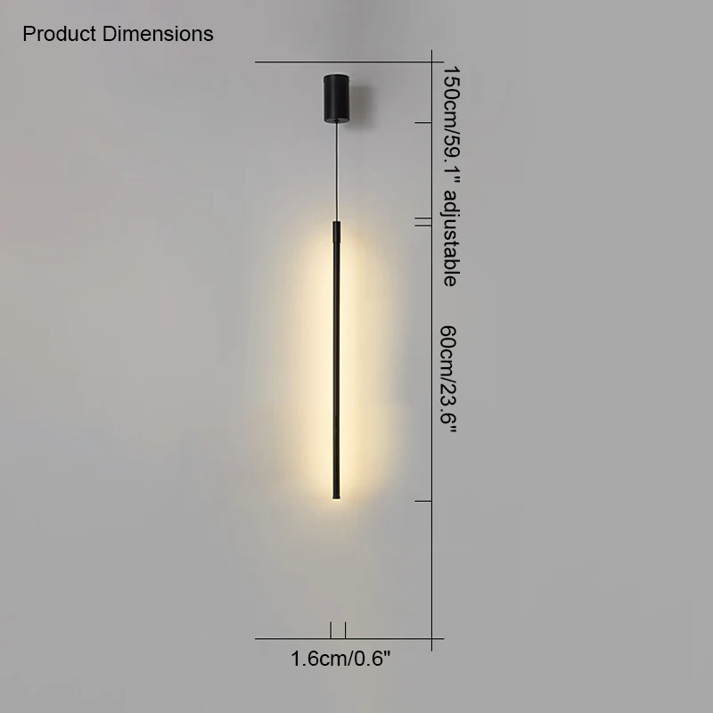 WOMO Single Tube Pendant Light for Bedroom-WM2007 - Image 29