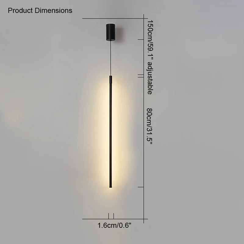 WOMO Single Tube Pendant Light for Bedroom-WM2007 - Image 31