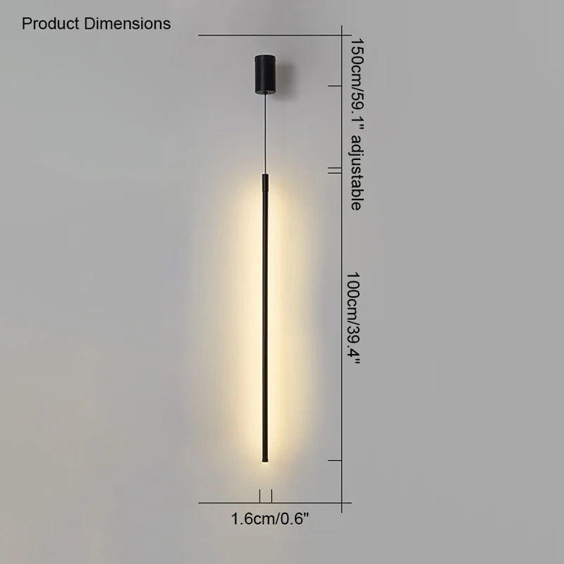 WOMO Single Tube Pendant Light for Bedroom-WM2007 - Image 33