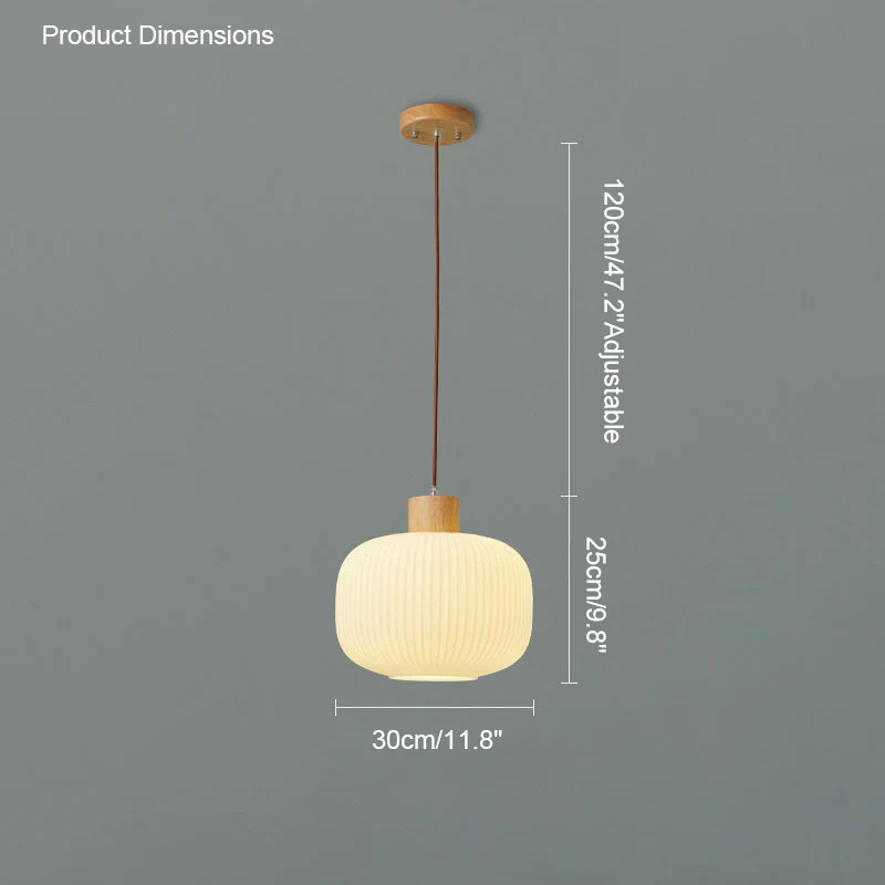 WOMO Ribbed Milk Glass Lantern Pendant Light-WM2115 - Image 19