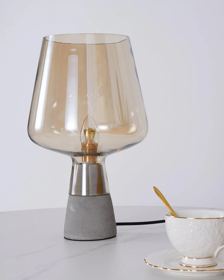 WOMO Smoked Glass Table Lamp-WM8018 - Image 15