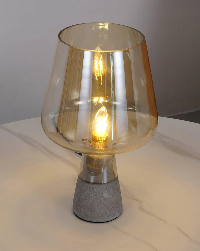 WOMO Smoked Glass Table Lamp-WM8018 - Image 16