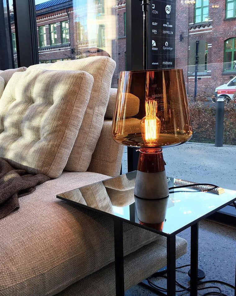 WOMO Smoked Glass Table Lamp-WM8018 - Image 17