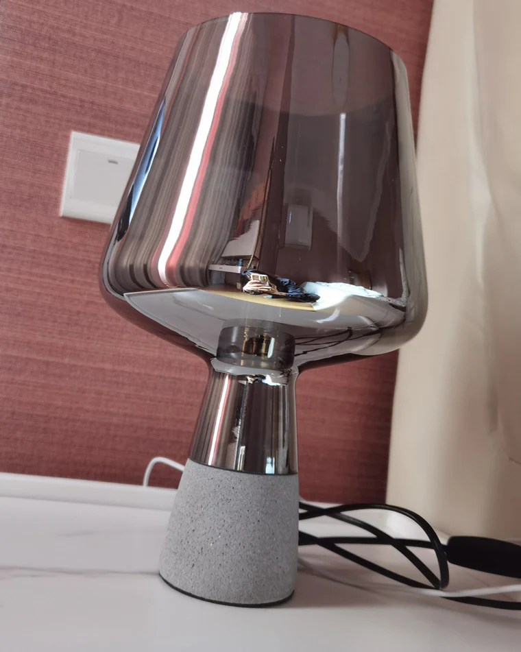 WOMO Smoked Glass Table Lamp-WM8018 - Image 21