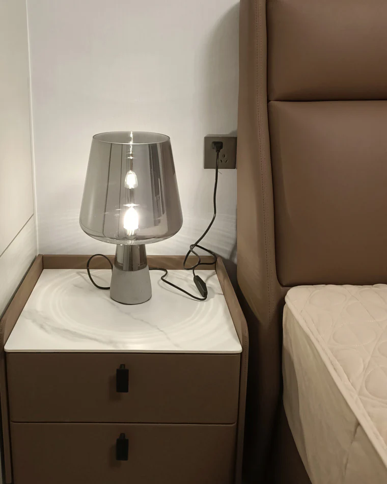 WOMO Smoked Glass Table Lamp-WM8018 - Image 22
