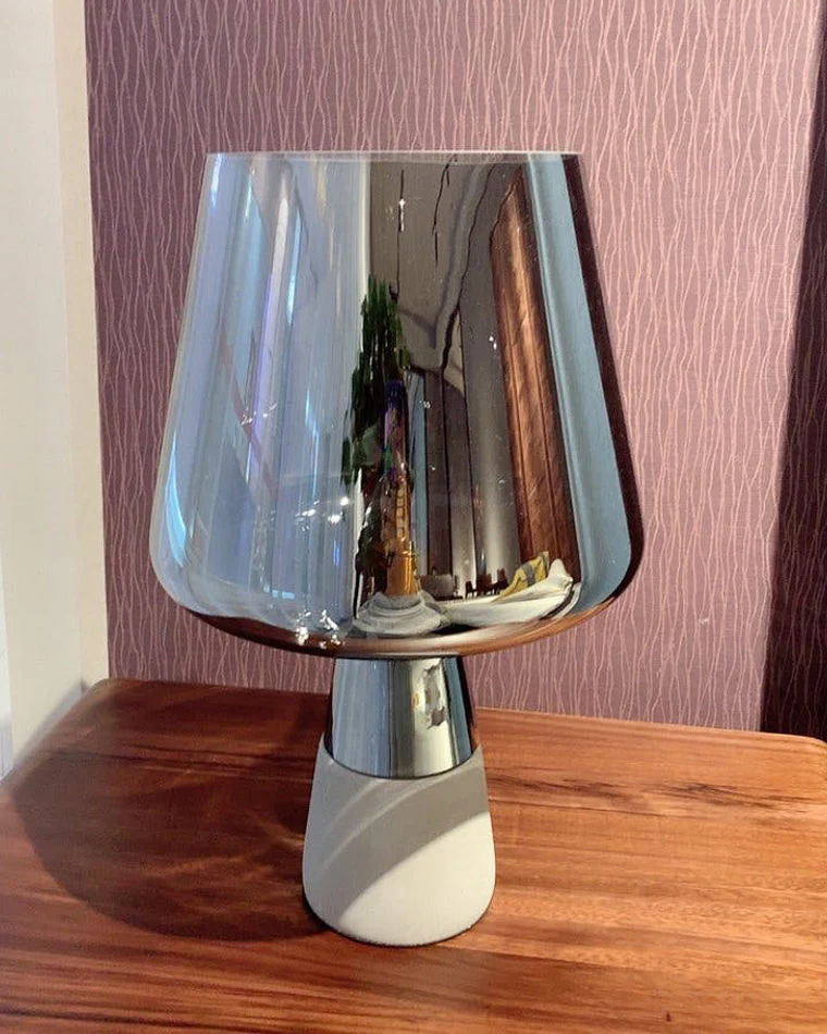 WOMO Smoked Glass Table Lamp-WM8018 - Image 7