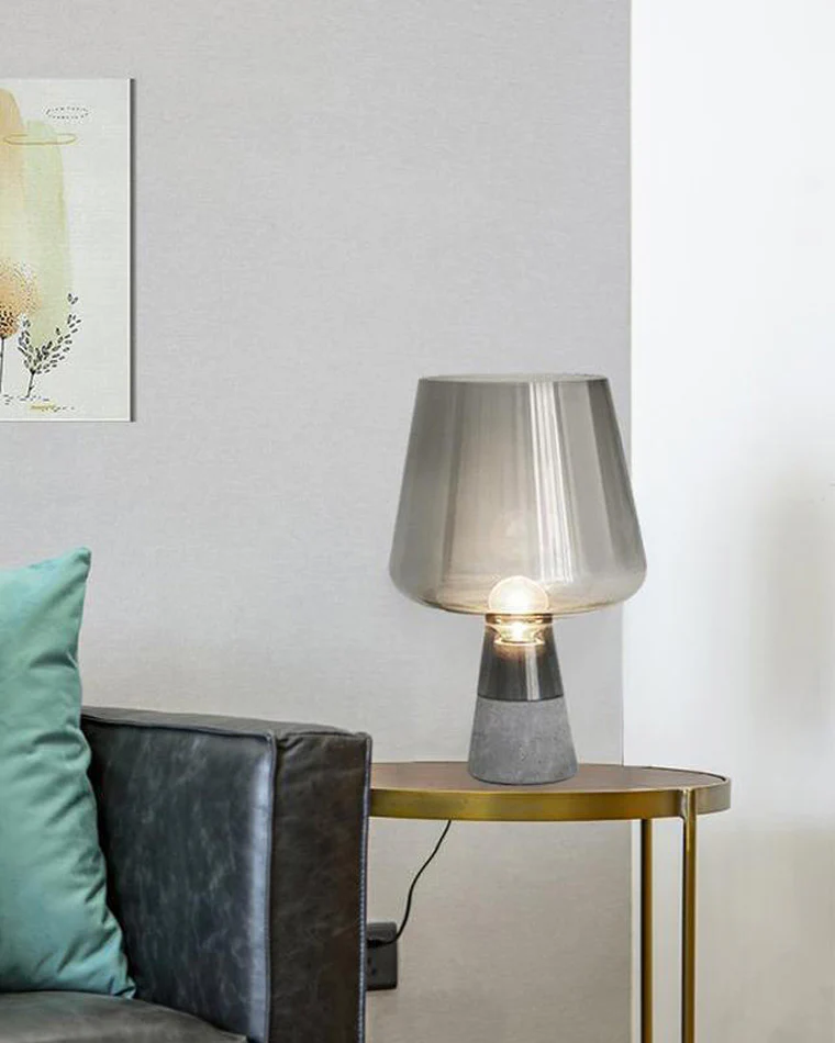 WOMO Smoked Glass Table Lamp-WM8018 - Image 9