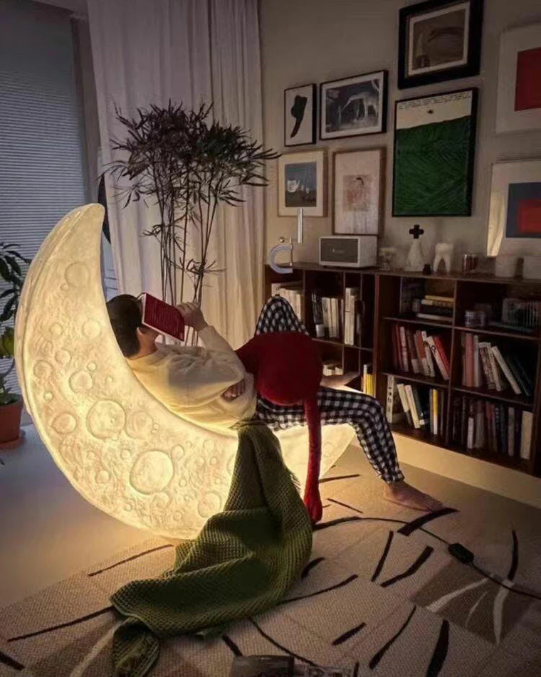 WOMO Crescent Moon Floor Lamp-WM7021 - Image 3