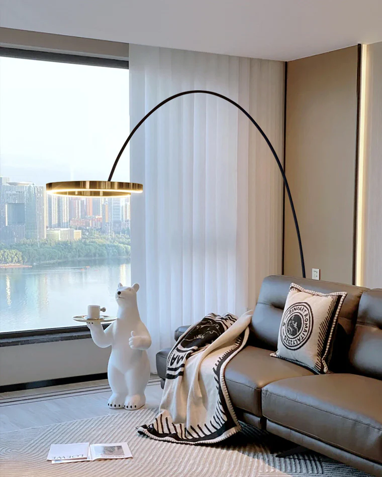 WOMO Circular Arc Floor Lamp-WM7006 - Image 25