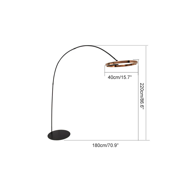 WOMO Circular Arc Floor Lamp-WM7006 - Image 32