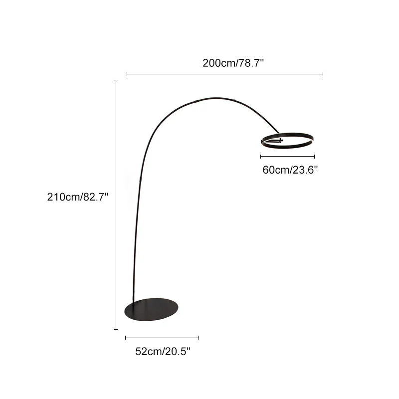 WOMO Circular Arc Floor Lamp-WM7006 - Image 40