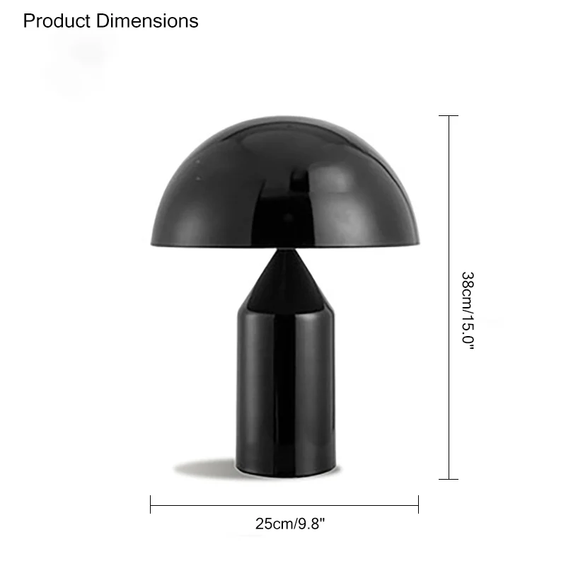 WOMO Dome Metal Mushroom Table Lamp-WM8002 - Image 32