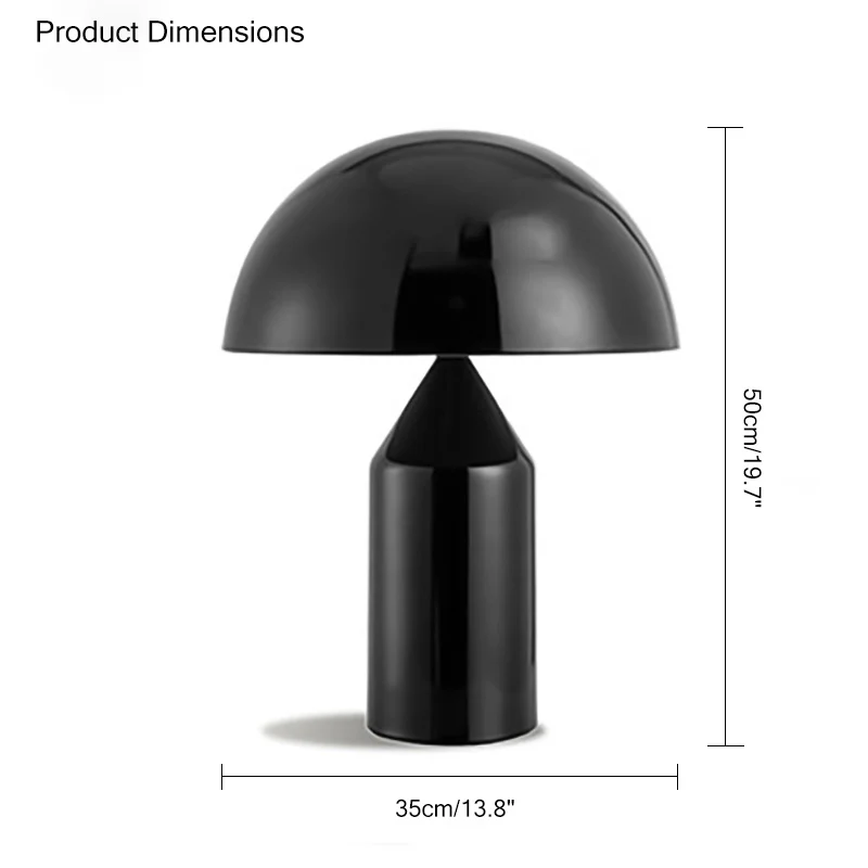WOMO Dome Metal Mushroom Table Lamp-WM8002 - Image 34