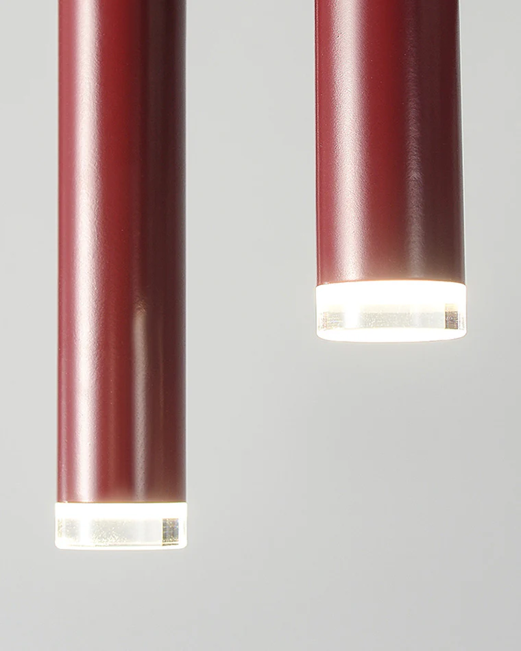 WOMO U-tubes Red Round Chandelier-WM2157 - Image 16