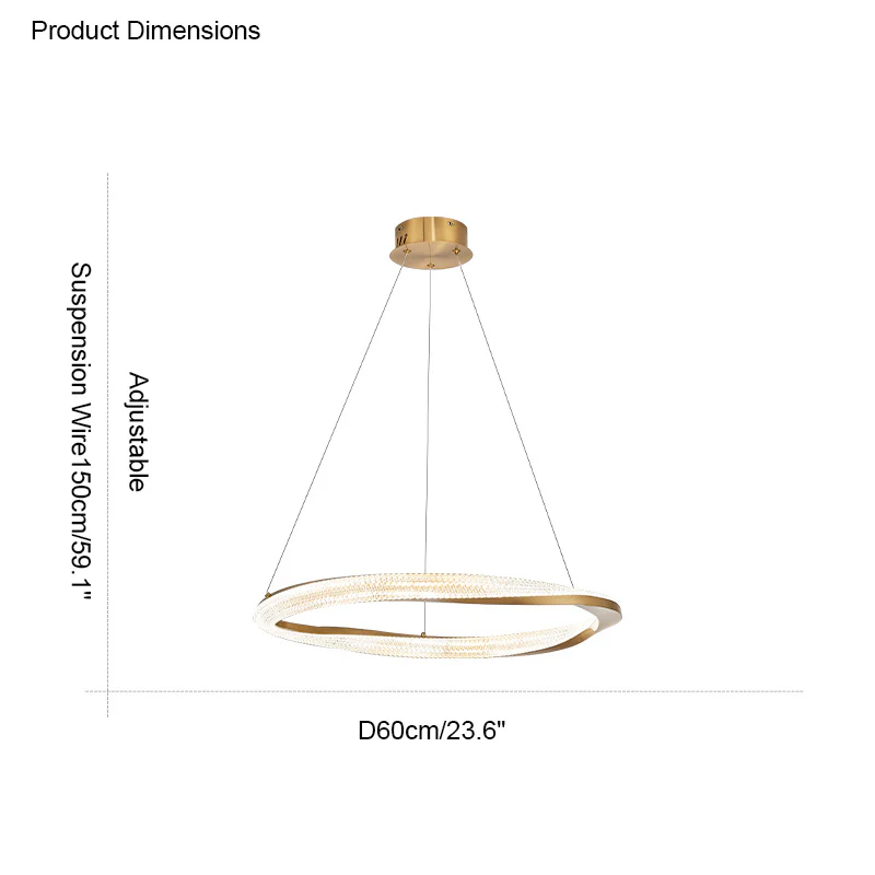 WOMO Möbius Circular LED Chandelier-WM2128 - Image 27