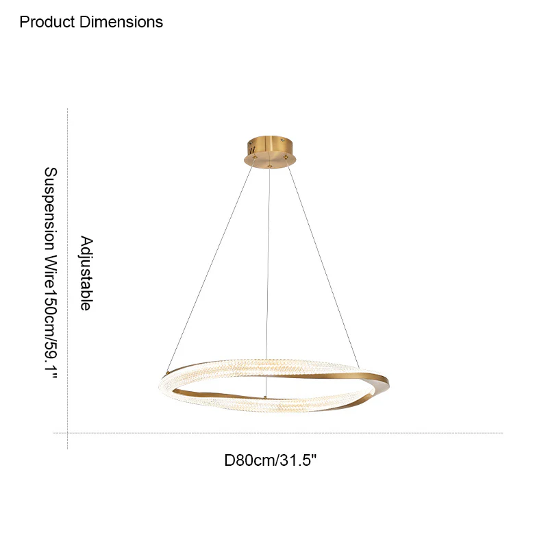 WOMO Möbius Circular LED Chandelier-WM2128 - Image 28