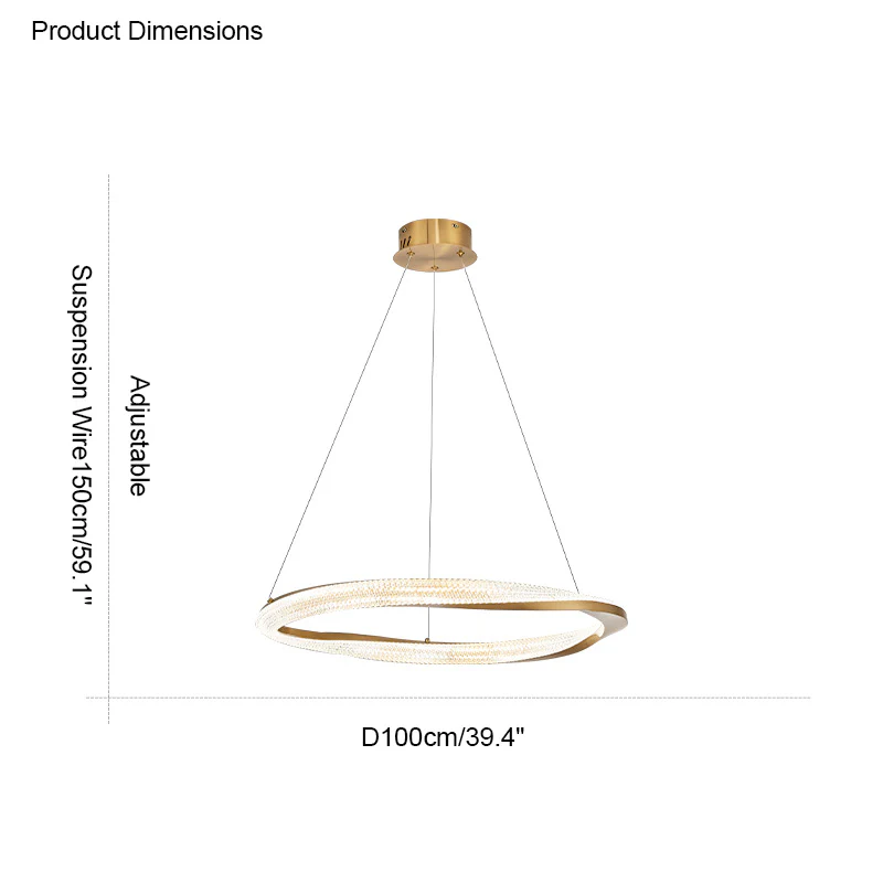 WOMO Möbius Circular LED Chandelier-WM2128 - Image 29