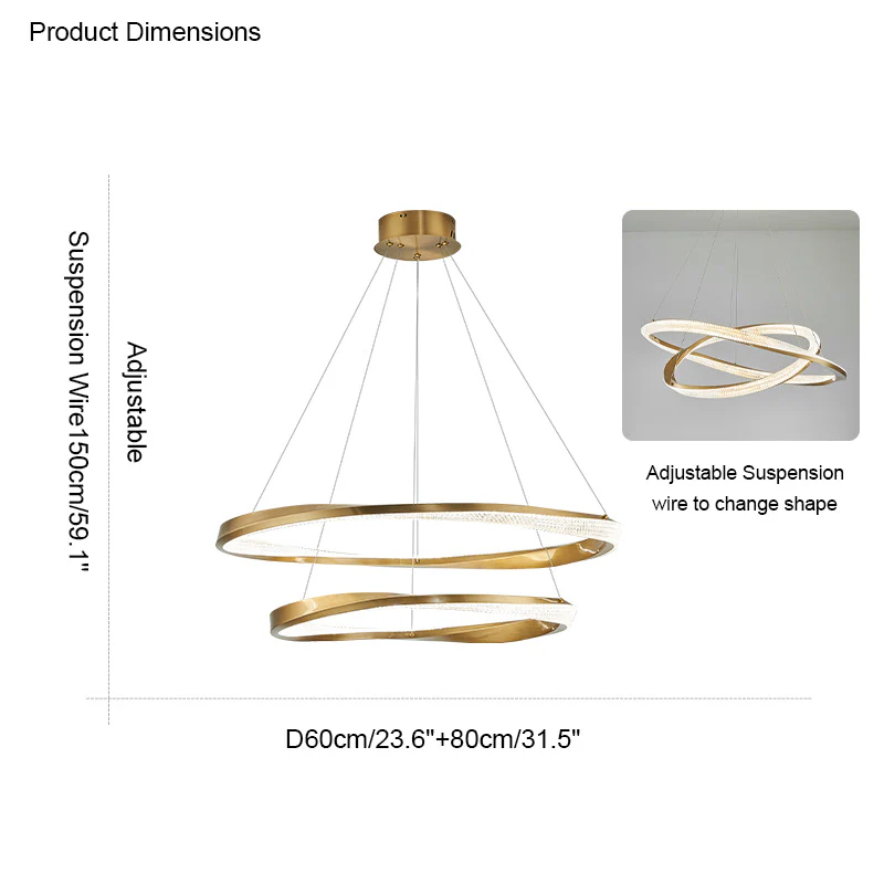 WOMO Möbius Circular LED Chandelier-WM2128 - Image 30