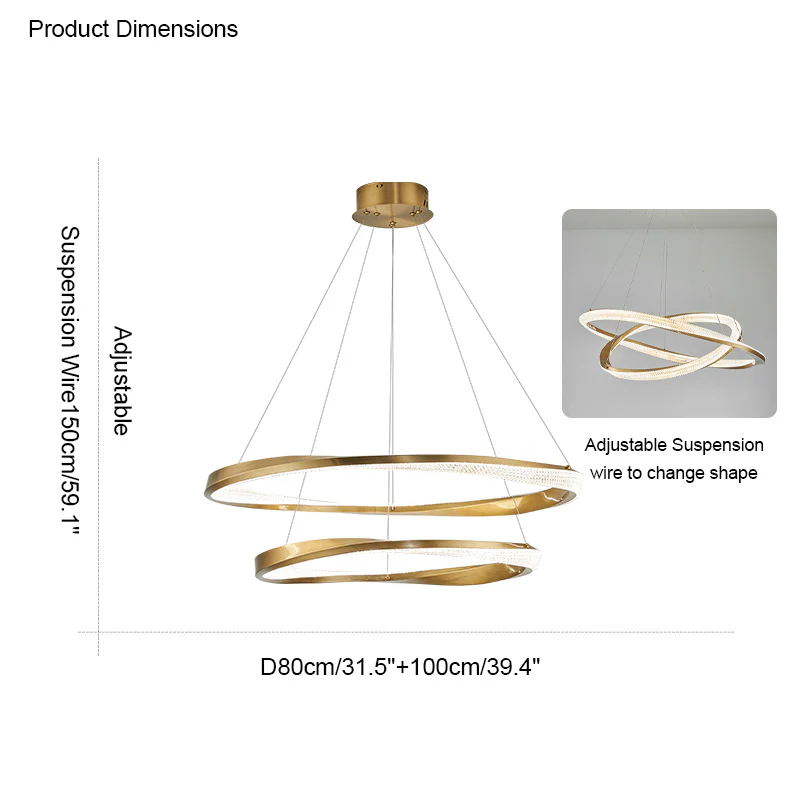WOMO Möbius Circular LED Chandelier-WM2128 - Image 31
