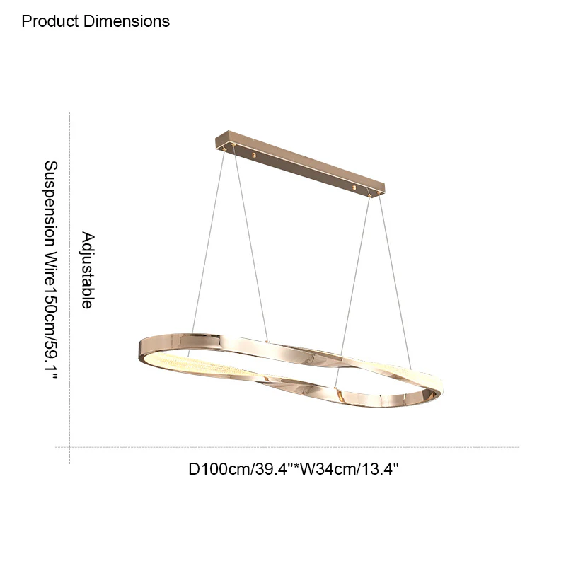 WOMO Möbius Circular LED Chandelier-WM2128 - Image 32