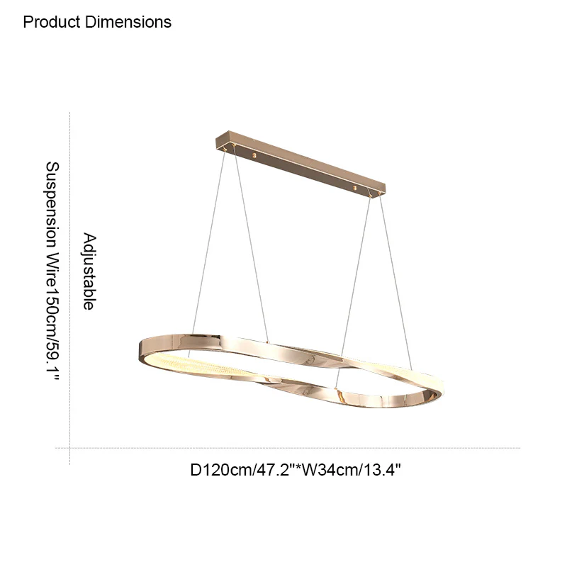 WOMO Möbius Circular LED Chandelier-WM2128 - Image 33