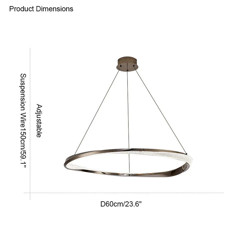WOMO Möbius Circular LED Chandelier-WM2128 - Image 34
