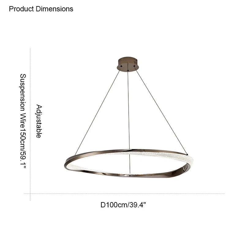 WOMO Möbius Circular LED Chandelier-WM2128 - Image 36