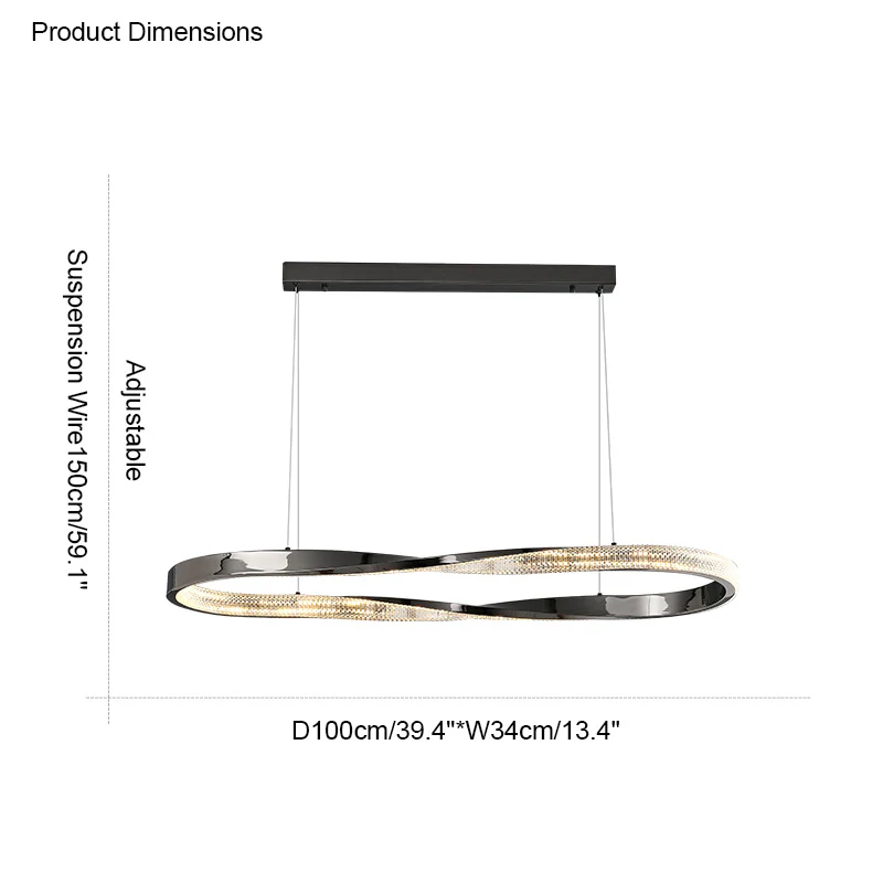 WOMO Möbius Circular LED Chandelier-WM2128 - Image 39