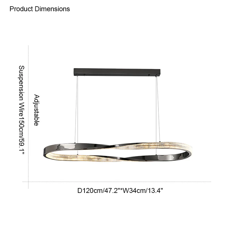 WOMO Möbius Circular LED Chandelier-WM2128 - Image 40