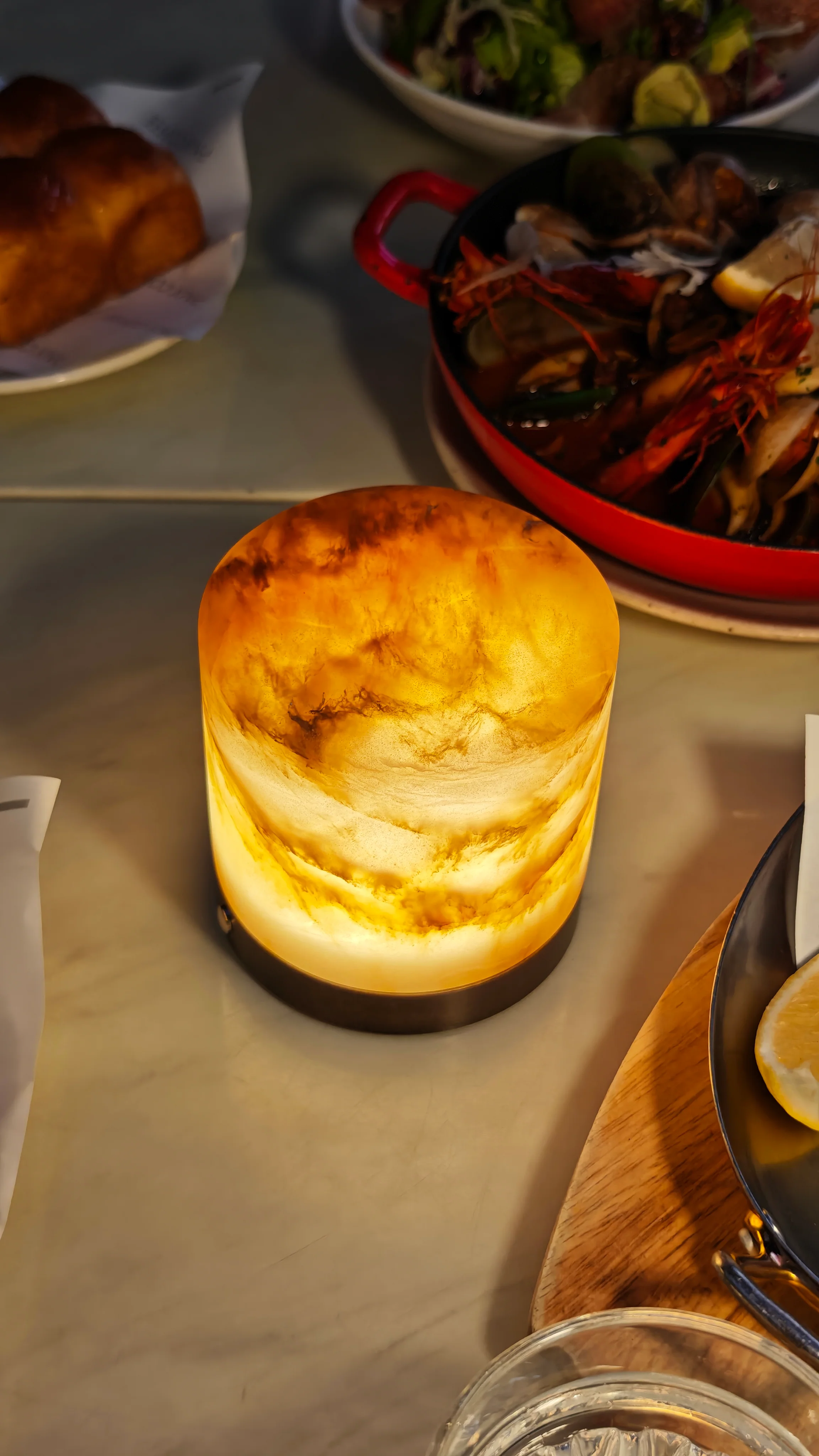 Cylinder Alabaster Night Table Lamp - Yun - Image 6