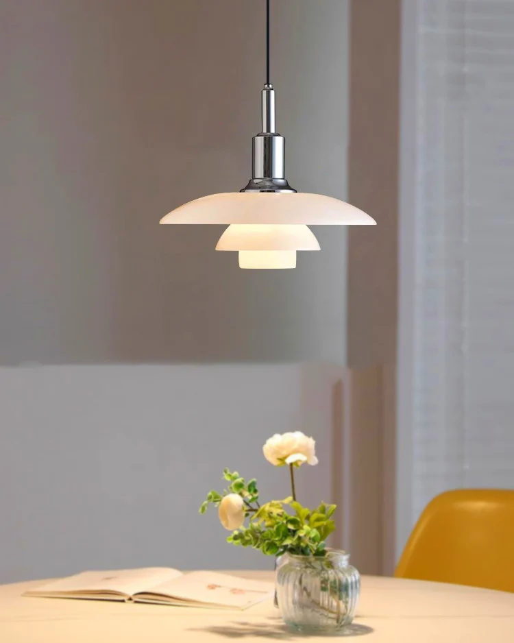 WOMO Danish Designer Milk Glass Pendant Lamp-WM2116 - Image 5