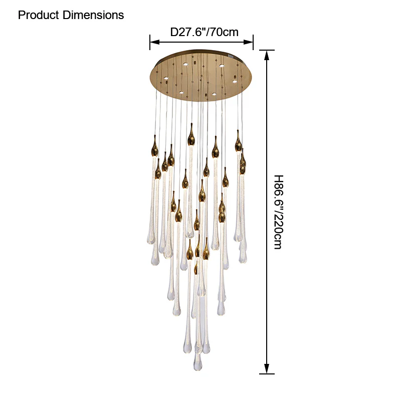 WOMO Raindrop Crystal chandelier-WM2124 - Image 27