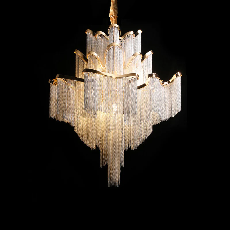 WOMO Fringe Tiered Chandelier-WM2079 - Image 28