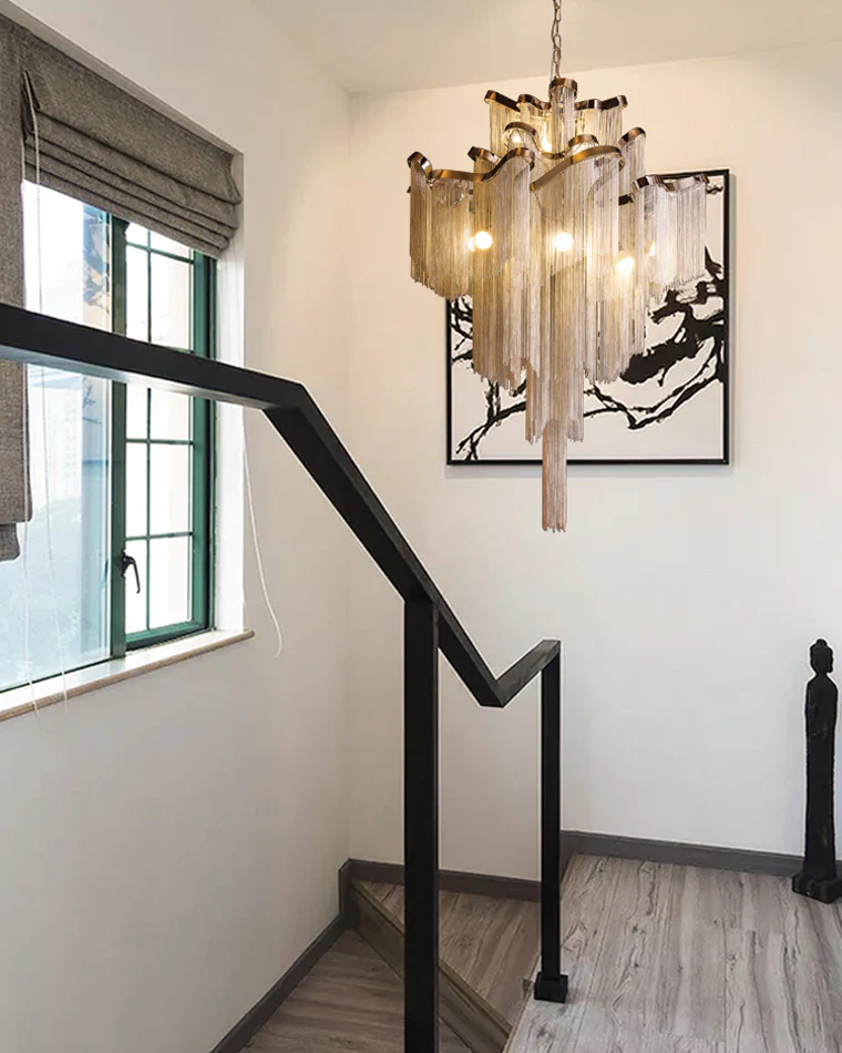 WOMO Fringe Tiered Chandelier-WM2079 - Image 8