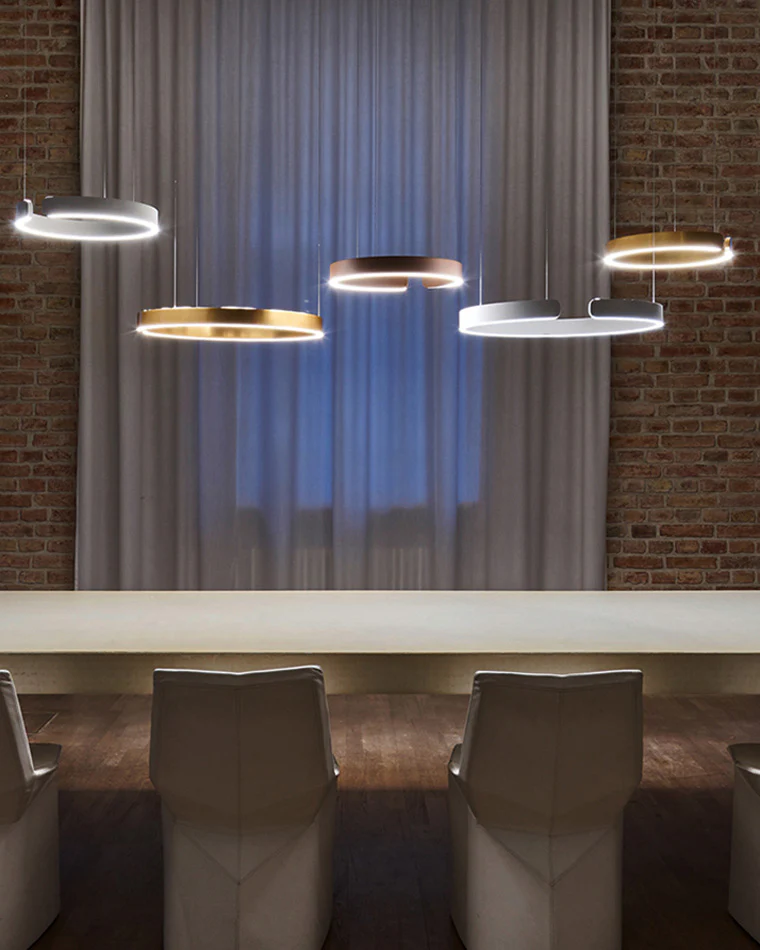 WOMO Black/Gold Ring Led Chandelier-WM2009 - Image 28