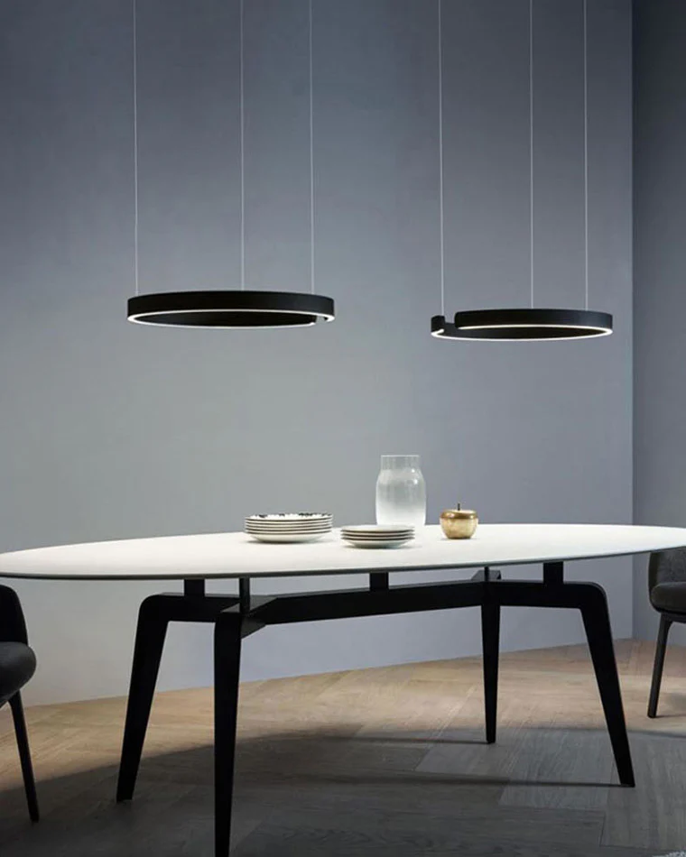 WOMO Black/Gold Ring Led Chandelier-WM2009 - Image 5