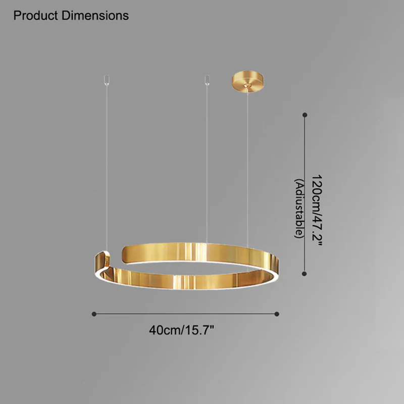 WOMO Black/Gold Ring Led Chandelier-WM2009 - Image 59