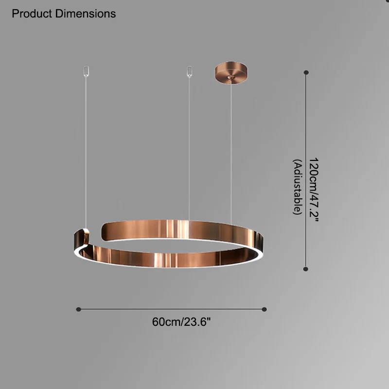 WOMO Black/Gold Ring Led Chandelier-WM2009 - Image 65